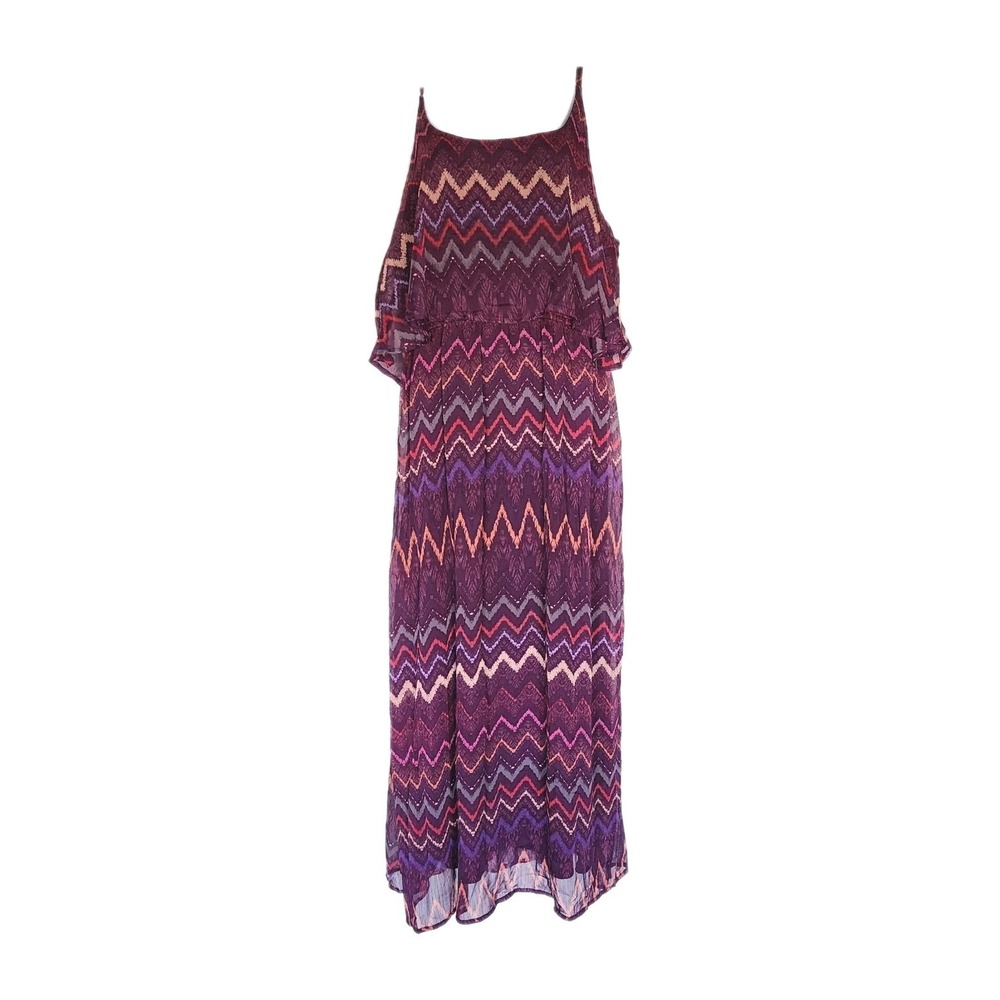 Urban Love Maxi Dress Womens XL Purple Boho Bohemian Spaghetti Straps Comfort‎